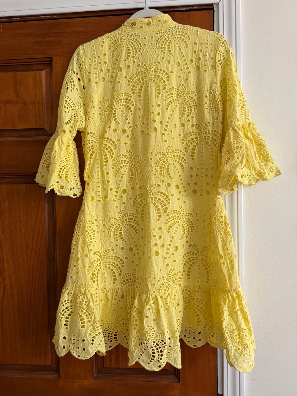 FARM Rio Lemon Eyelet Cotton Top - Picture 3 of 5